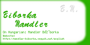 biborka mandler business card